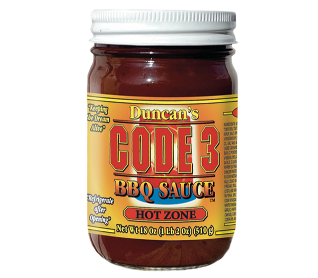 Duncan's Code 3 BBQ Sauce - Hot Zone