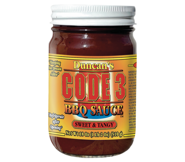 Duncan's Code 3 BBQ Sauce - Sweet & Tangy